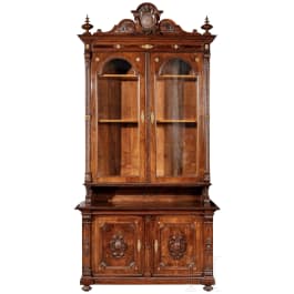König Ludwig II. von Bayern – großer Bücherschrank aus der Bibliothek eines der Stammschlösser, um 1860/70