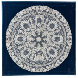 King Ludwig II of Bavaria – a round doily of finest bobbin lace for a side table, circa 1870