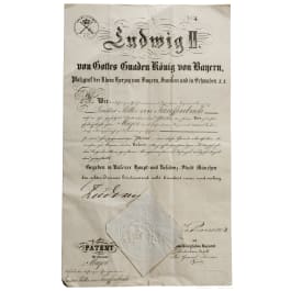 King Ludwig II of Bavaria - an autograph, dated 8.1.1869