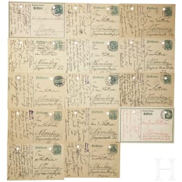 Court Pianist Gabriele von Lottner (1883 - 1958) - 14 handwritten postcards by Max Reger, 1914-16