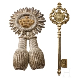 A chamberlain's key from the reign of Prince Regent Luitpold (1886 - 1912)