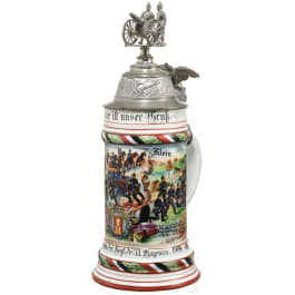 A regimental beer stein for a private in the 1st Lower-Elsass Foot Artillery Regiment No. 31