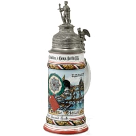 A regimental beer stein for a pioneer in the Guard Pioneer Battalion