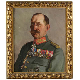 A portrait of a German general in World War I, dated 1918