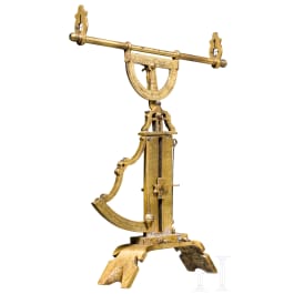 A gun laying device for artillery, signed and dated "R.M. Paris 1791"