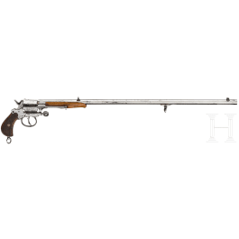 Unbekannter Scheibenrevolver, vernickelt, um 1890