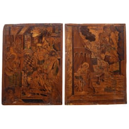 A pair of South German marquetry panels, circa 1600
