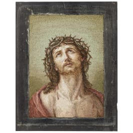 A Roman micromosaic panel showing the face of Christ, ca. 1800