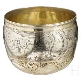 A silver tummler (fist cup), Augsburg, Ferdinand Schönfeld, 1701 - 1705