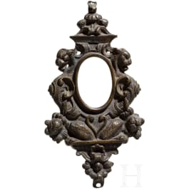 Bronzener Rahmen für eine Miniatur, Italien, 16./17. Jhdt.