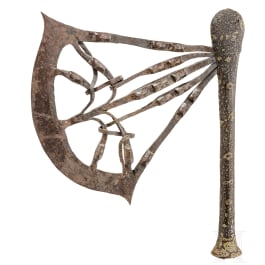 A Congolese "kilonda" ceremonial axe of the Songe (Nsapo) tribe