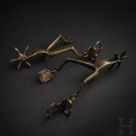 A pair of rare English or French Gothic wheel spurs, late 15th century