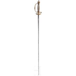 A French chiselled gallantry sword with gold inlays, circa 1740