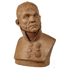 A French bust of a navy officer, circa 1830