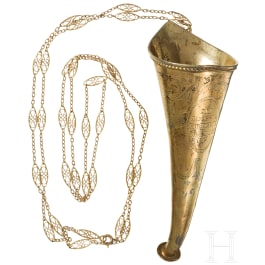 A personal silver-gilt "feeding funnel", Gavril Ustinov, Moscow, 1823