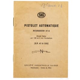 Originale Anleitung zur Pistole SIG 47/8