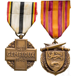 Two war medals, France, 1940