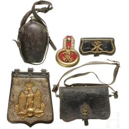 A small collection of military accoutrements, 19th century