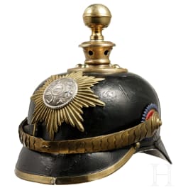 Helm für Mannschaften des Holsteinischen Feldartillerie-Regiments 24, 3. Batterie, um 1900