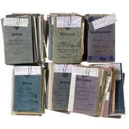 Ca. 45 Militärpässe/Soldbücher von Angehörigen der Kaiserlichen Armee
