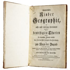 Lenglet du Fresnoy, "Kinder Geographie in 48 Lectionen", dritte Auflage, G.P. Monath, Nürnberg, 1758