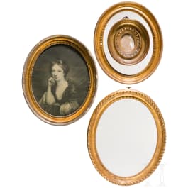 A set of four oval French neo-classical frames, 19th century