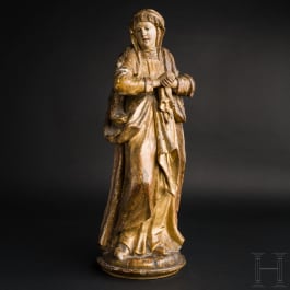 A North German/Flemish statue of a mourning Madonna, circa 1600