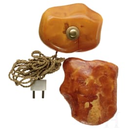 Two German amber objects, 20th century