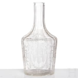 A German glass decanter, 18th century