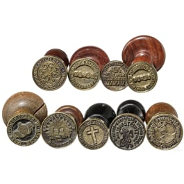 Nine German seals of church congregations, 18th/19th century