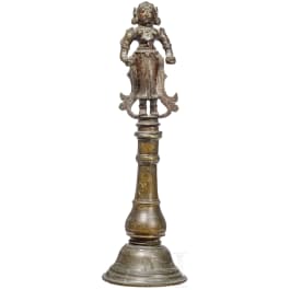 An Indian lamp figurine, 19th century