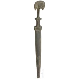 A bronze dagger, Luristan, 12th - 11th century B.C.