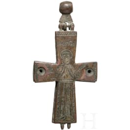 A Byzantine cross pendant, 9th - 10th century