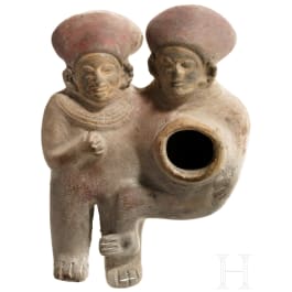 An Ecuadorian figural vessel, Jama-Coaque Culture, circa 500 B.C. - 500 A.D.