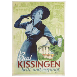 Willi Engelhardt - Plakat "Bad Kissingen - heilt und verjüngt", 1936
