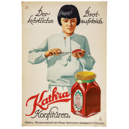 Willi Engelhardt - an advertising poster "Kathra Konfitüren - der köstliche Brotaufstrich", Kathreiner in Munich