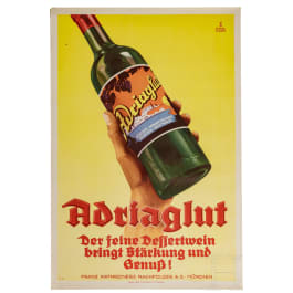 Willi Engelhardt - an advertising poster "Adriaglut - Küsten-Rotwein", Kathreiner in Munich