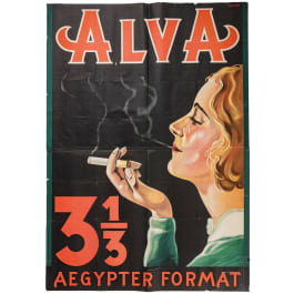 Willi Engelhardt - an advertising pillar poster "Alva - 3/1/3 Aegypter Format", Martin Brinkmann, Bremen