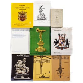 Nine catalogues and auction catalogues, 1899 to 1996