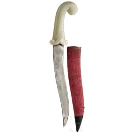 An Indian khanjar with jade grip, 20th century