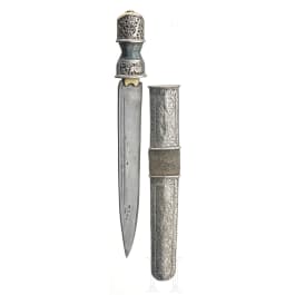 A Tibetan silver-mounted dughti, 19th century