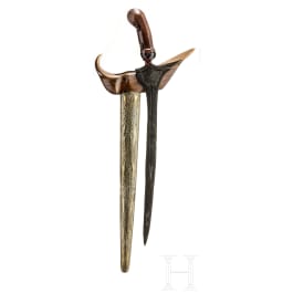 A Javanese kris, Yogyakarta, blade from the 18th century, hilt and scabbard later