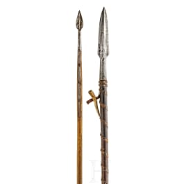 A part of a German pike and a boar spear, 17th and 19th century