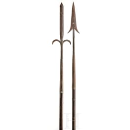 Two spears, collector's replicas in the style of the 17th century