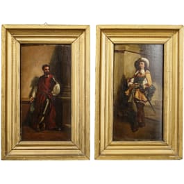 Two historicism portraits of 17th century noble men