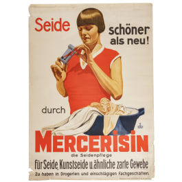 Willi Engelhardt - Plakat "Seide schöner als neu durch Merceresin Seidenpflege"