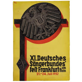 Willi Engelhardt - Plakatentwurf für "XI. Deutsches Sängerbundesfest Frankfurt am Main, 21.-24 Juli 1932"