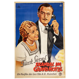 Willi Engelhardt - Filmplakat zu "Fürst Seppl - Skandal im Grandhotel", 1932