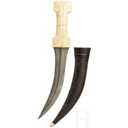 A Persian khanjar with scabbard, circa 1800
