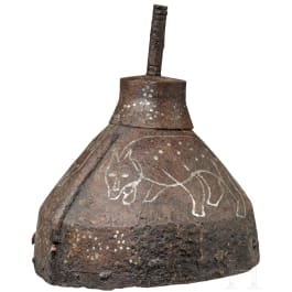 A silver-damascened Chinese helmet, 17th/18th century